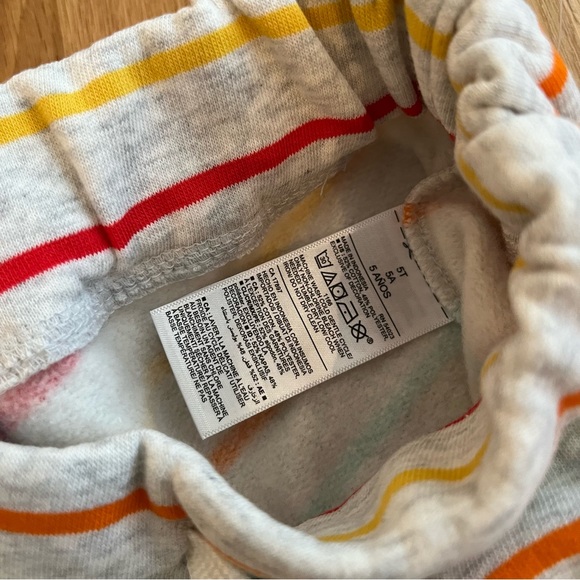 [3 for $15] BNWT OLD NAVY Rainbow Striped Joggers (5T) - Picture 5 of 6